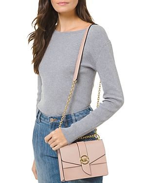 Michael Michael Kors Greenwich Small Leather Convertible Crossbody In Soft Pink
