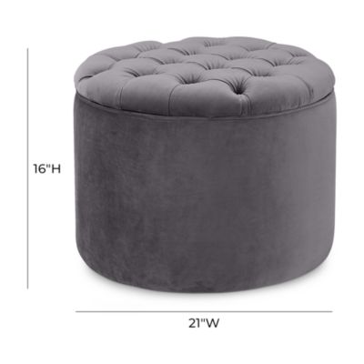 Queen Velvet Storage Ottoman