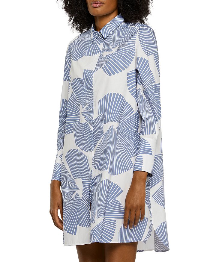 PAULE KA Palm Print Shirt Dress Bloomingdale s