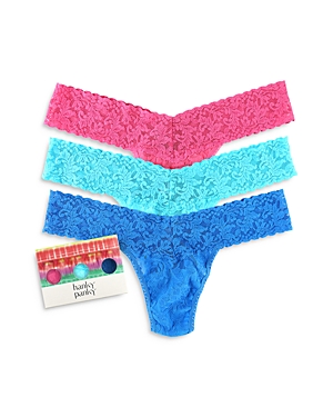 Hanky Panky Original-rise Thongs, Set Of 3 In Srup/beab/cerb