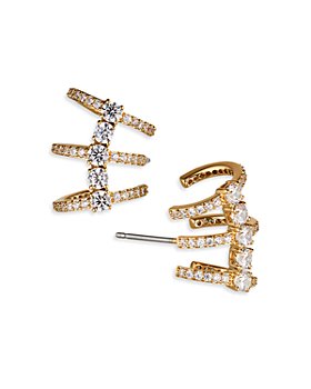 Nadri - Love All Cubic Zirconia Caged Stud Earrings in 18K Gold Plated