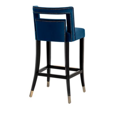  Hart Velvet Bar Stool in Navy