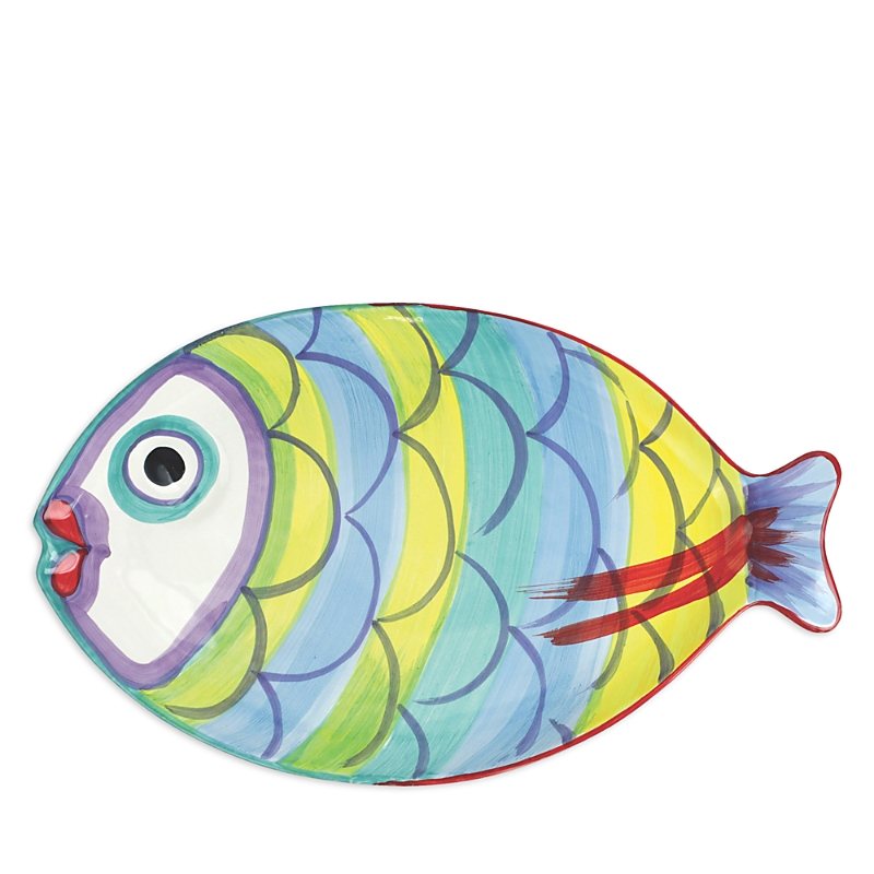 Vietri Pesci Colorati Figural Fish Platter In Handpainted