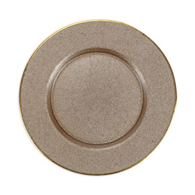 Vietri Metallic Glass Service Plate Charger