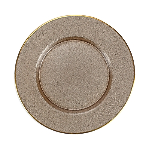 Shop Vietri Metallic Glass Service Plate Charger In Fawn