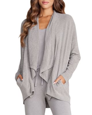 BAREFOOT DREAMS CozyChic Ultra Lite Shawl Pointelle Cardigan Bloomingdale s