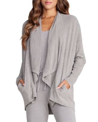 BAREFOOT DREAMS CozyChic Ultra Lite Shawl Pointelle Cardigan