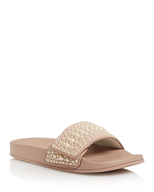 JIMMY CHOO WOMEN'S FITZ EMBELLISHED SLIDE SANDALS