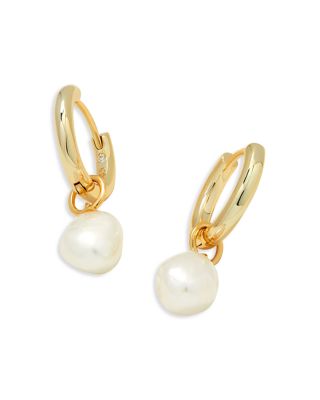 Kendra Scott - Willa Cultured Baroque Pearl Huggie Hoop Earrings