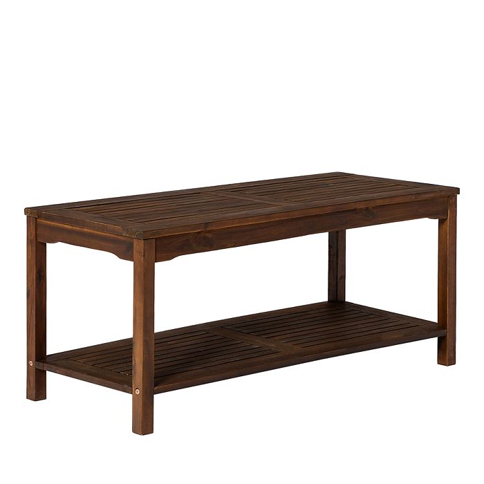 WALKER EDISON Acacia Wood Outdoor Patio Coffee Table Bloomingdale's