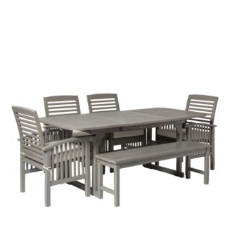 WALKER EDISON 6 Piece Classic Outdoor Patio Dining Set | Bloomingdale's