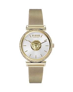 Versus Brick Lane Mesh Strap Watch, 34mm In Silver/gold