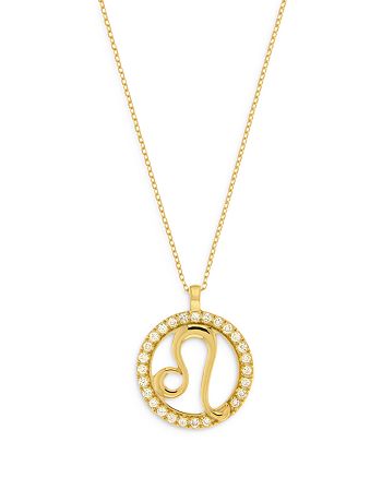 Bloomingdale's - Diamond Leo Pendant Necklace in 14K Yellow Gold, 0.18 ct. t.w. - 100% Exclusive