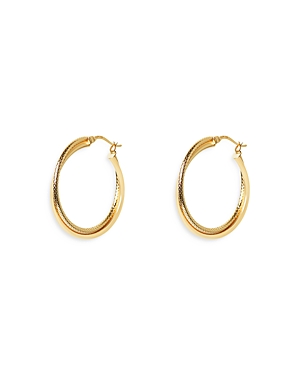 Argento Vivo Twist Double Row Hoop Earrings in 14K Gold Plated Sterling Silver
