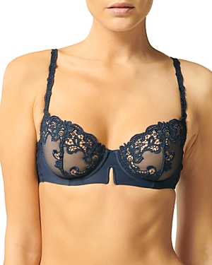 Simone Perele Saga Non-padded Lace Demi Bra In Endless Blue