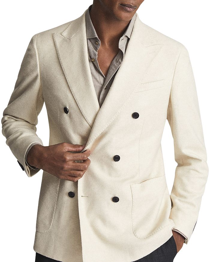 Cream double cheap breasted blazer mens