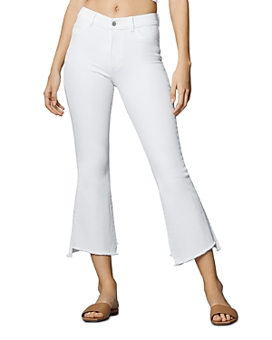 Dl 1961 Bridget Boot Instasculpt Crop Jeans In Milk Frayed