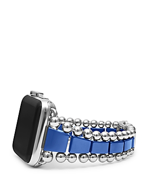 Lagos Sterling Silver & Ultramarine Ceramic Apple Smart Watchband Bracelet
