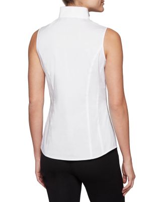 Mandarin Collar Shell Top