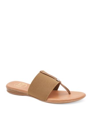 Andre Assous Women's Nice Thong Sandals In Khaki