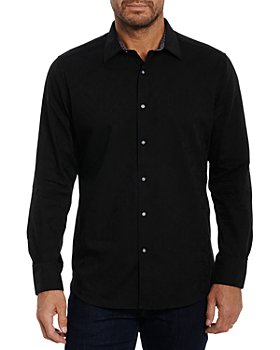 Men's Long Sleeve Shirts, Luxury Shirts Men Black