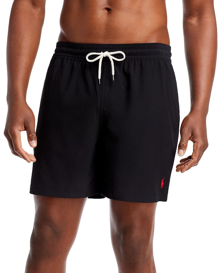 Polo Ralph Lauren Logo-embroidered Swim Shorts In Polo Black