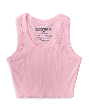 Katiejnyc Girls' Livi Cropped Tank Top - Big Kid In Baby Pink