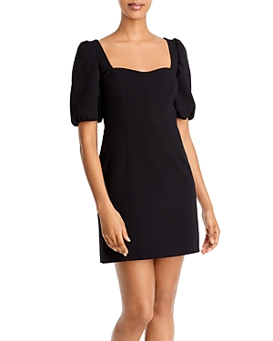 French Connection Whisper Back Cutout A-line Dress In Black