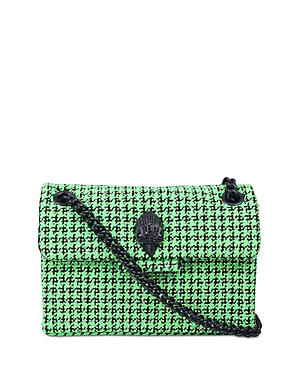 Mini Kensington Tweed Crossbody Bag In Green