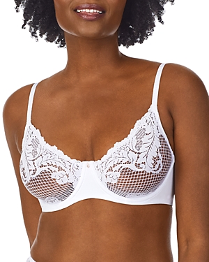 Le Mystere Lace Allure Unlined Underwire Demi Bra In Diamond White