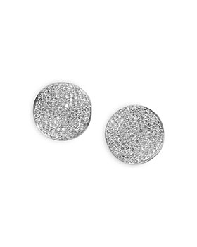 IPPOLITA - Sterling Silver Stardust Diamond Pavé Medium Disc Stud Earrings