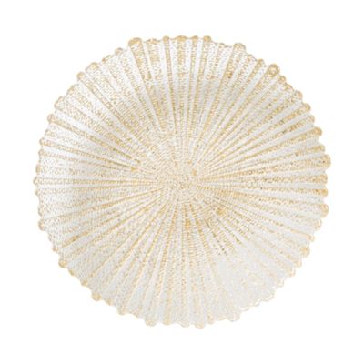 Rufolo Glass Gold Large Serving Bowl