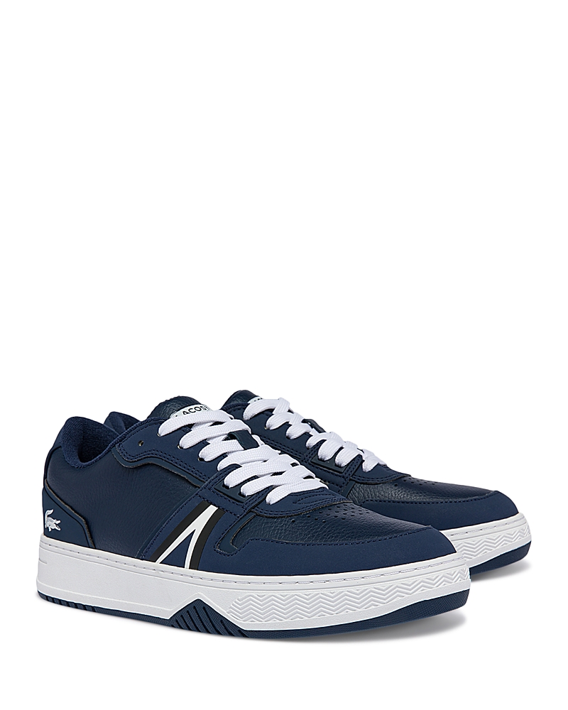 Lacoste Men's L001 Color Pop Leather Sneakers In Nvy/wh