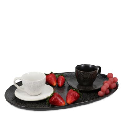 Serene Oval Serving Platter, Black