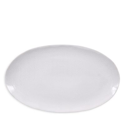 Serene Oval Serving Platter, Creme
