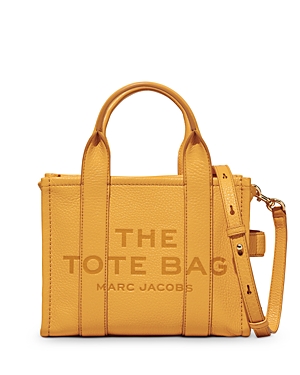 Marc Jacobs The Mini Leather Tote Bag In Artisan Gold
