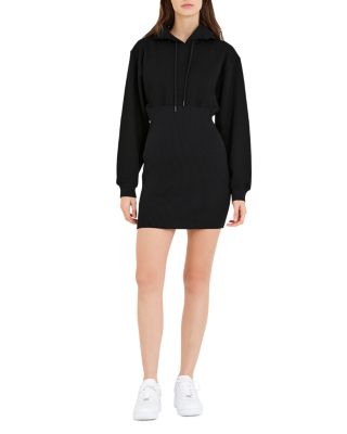 HERV by Herv Lger HERVE by Herve Leger Ribbed Hoodie Sweatshirt Mini  Dress | Bloomingdale's Women