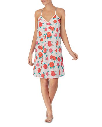 kate spade new york Double Strap Printed Nightgown | Bloomingdale's