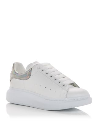 men's oversized iridescent leather platform sneakers