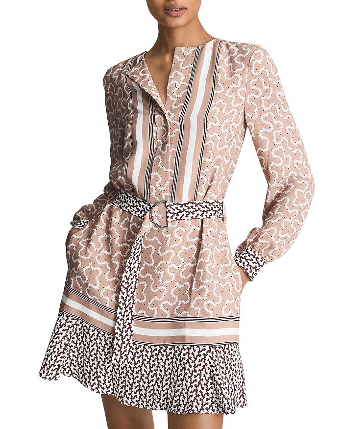 Warehouse mixed animal shirt dress hotsell