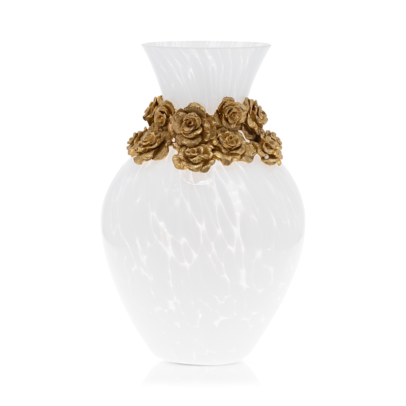 Jay Strongwater Suzanne Rose Vase In Rose