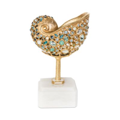 Jay Strongwater - Channing Nautilus Shell with Marble Base