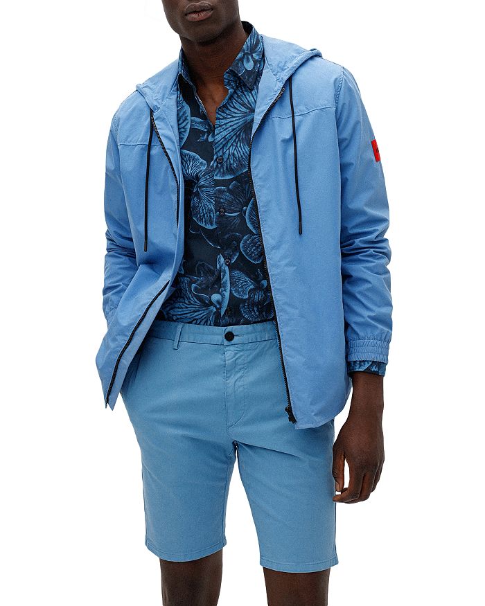 HUGO Ebindo Hooded Zip Shirt Jacket | Bloomingdale's