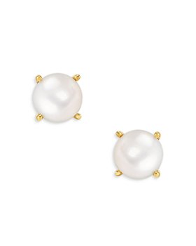 Bloomingdale's - Freshwater Button Pearl Stud Earrings in 14K Yellow Gold - 100% Exclusive