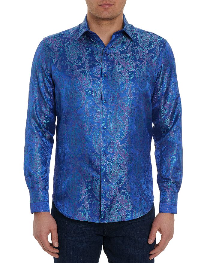 Robert Graham Cerulean Dreams Silk Jacquard Shirt | Bloomingdale's