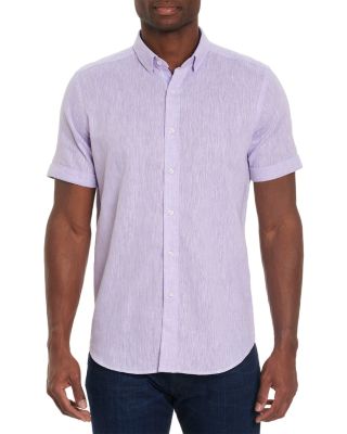 Men's Purple Casual Button Down Shirts 