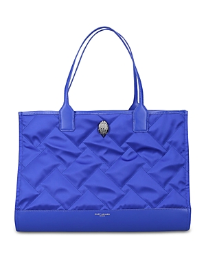 Kurt Geiger Recycled Quilted Square Shopper In Blue