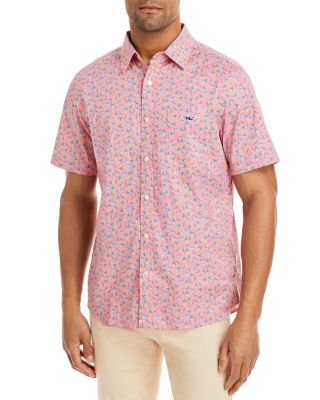 mens pink button up shirt short sleeve