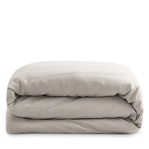 Aqua Linen Duvet Cover, Full/queen - 100% Exclusive In Fog