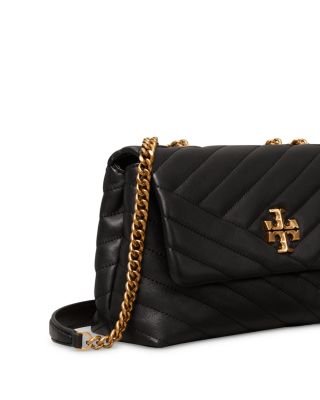 Small Kira Chevron Convertible Leather Shoulder Bag